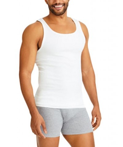 Men's Ultimate ComfortSoft 7-Pk. Moisture-Wicking Cotton Tanks White $14.26 Undershirt