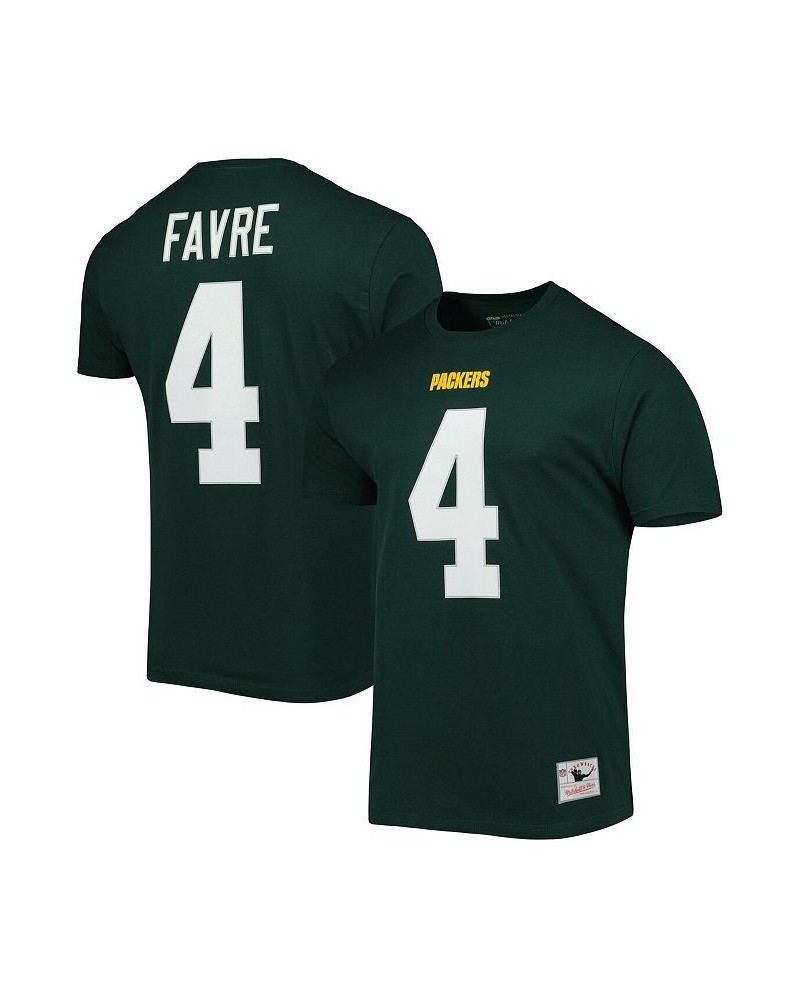 Men's Brett Favre Green Green Bay Packers Retired Player Logo Name and Number T-shirt $29.49 T-Shirts