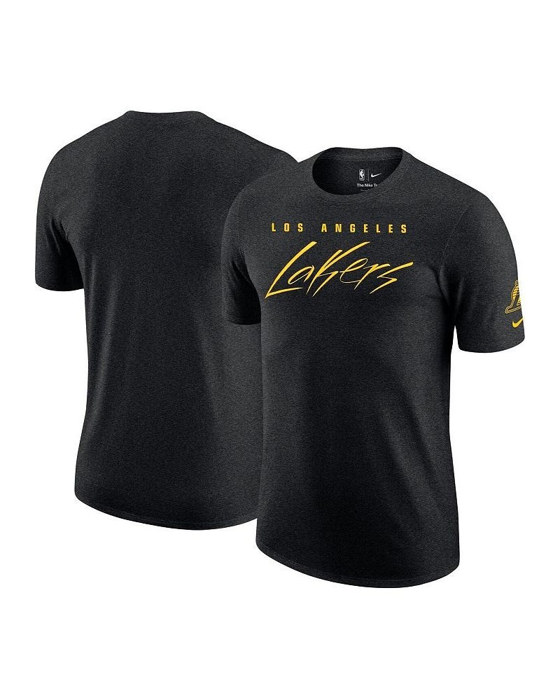 Men's Heather Black Los Angeles Lakers Courtside Versus Flight Max90 T-shirt $24.50 T-Shirts