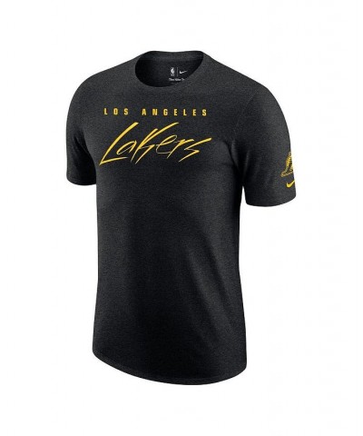 Men's Heather Black Los Angeles Lakers Courtside Versus Flight Max90 T-shirt $24.50 T-Shirts