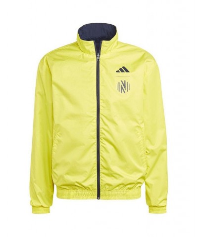 Men's Navy and Yellow Nashville SC 2023 On-Field Anthem Full-Zip Reversible Team Jacket $40.80 Jackets