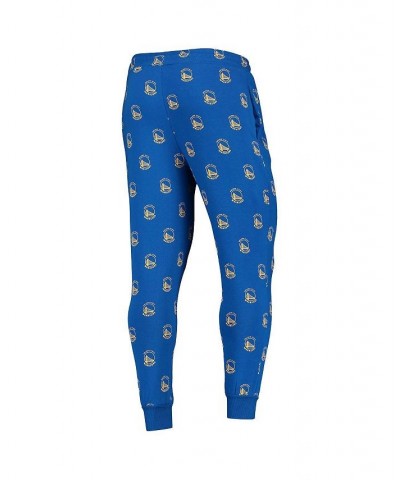 Men's Royal Golden State Warriors Allover Logo Jogger Pants $38.49 Pants