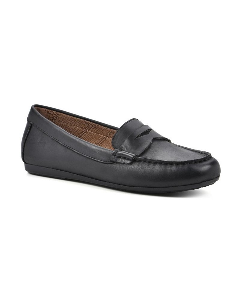 Women's Deutzia Slip-On Loafers Black, Leather $44.65 Shoes