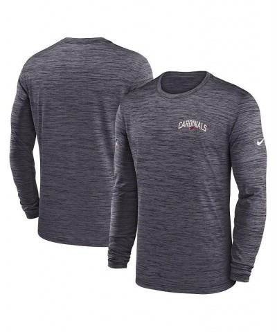 Men's Charcoal Arizona Cardinals Velocity Athletic Stack Performance Long Sleeve T-shirt $24.93 T-Shirts