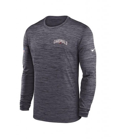 Men's Charcoal Arizona Cardinals Velocity Athletic Stack Performance Long Sleeve T-shirt $24.93 T-Shirts