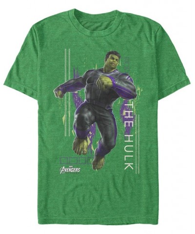 Marvel Men's Avengers Endgame Hulk Action Pose, Short Sleeve T-shirt Green $15.75 T-Shirts