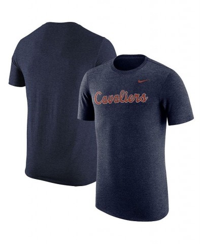 Men's Heathered Navy Virginia Cavaliers Vintage-Like Logo Tri-Blend T-shirt $21.99 T-Shirts