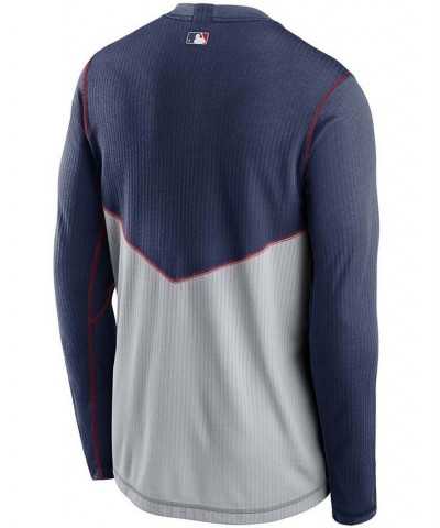 Men's Gray, Navy Minnesota Twins Authentic Collection Game Performance Pullover Sweatshirt $30.55 Sweatshirt