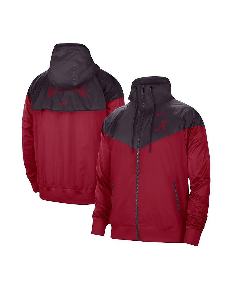 Men's Charcoal, Crimson Alabama Crimson Tide Windrunner Raglan Full-Zip Jacket $50.60 Jackets