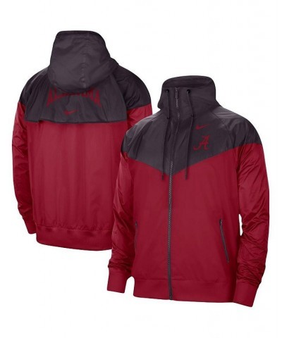 Men's Charcoal, Crimson Alabama Crimson Tide Windrunner Raglan Full-Zip Jacket $50.60 Jackets