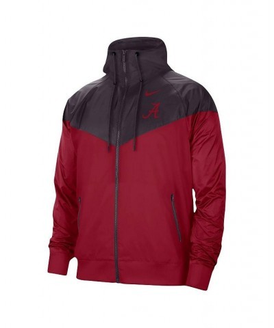 Men's Charcoal, Crimson Alabama Crimson Tide Windrunner Raglan Full-Zip Jacket $50.60 Jackets