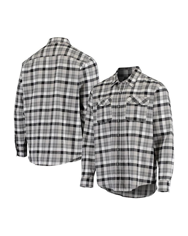 Men's Gray Colorado Rockies Instinct Flannel Button-Up Shirt $32.90 Shirts