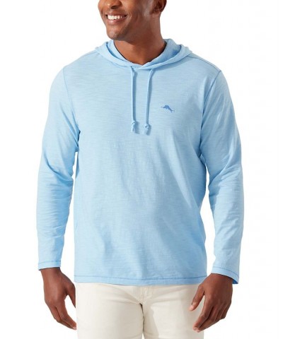 Men's Bali Beach T-Shirt Hoodie Chambray Blue $36.70 Sweatshirt