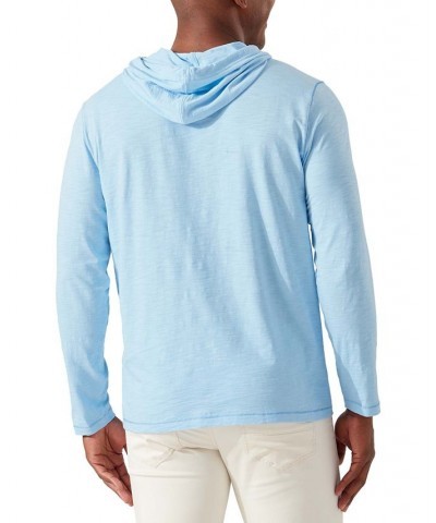 Men's Bali Beach T-Shirt Hoodie Chambray Blue $36.70 Sweatshirt