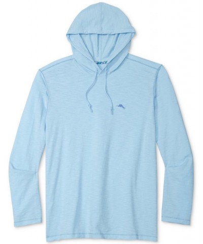 Men's Bali Beach T-Shirt Hoodie Chambray Blue $36.70 Sweatshirt