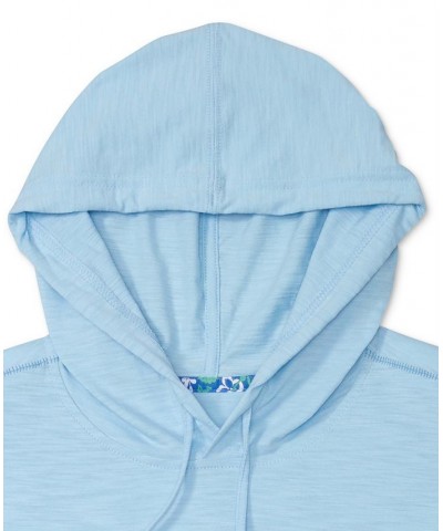 Men's Bali Beach T-Shirt Hoodie Chambray Blue $36.70 Sweatshirt