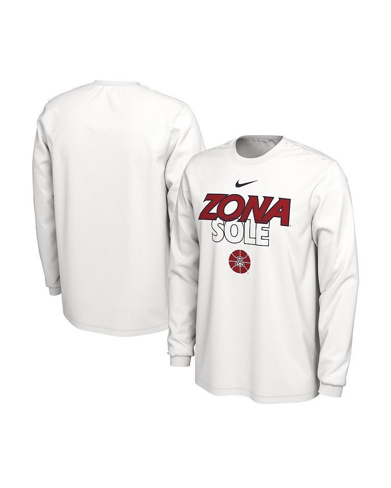 Men's White Arizona Wildcats On Court Long Sleeve T-shirt $21.00 T-Shirts