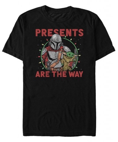 Men's Star Wars Mandalorian Presents Are The Way Short Sleeve T-shirt Black $19.94 T-Shirts