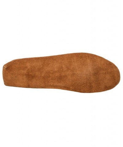 Men's Double Bottom Fleece Moccasin Slippers Brown $32.23 Shoes