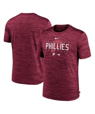 Men's Burgundy Philadelphia Phillies Authentic Collection Velocity Performance Practice T-shirt $25.49 T-Shirts