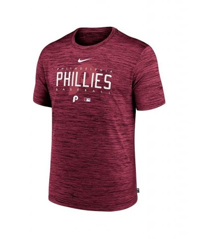 Men's Burgundy Philadelphia Phillies Authentic Collection Velocity Performance Practice T-shirt $25.49 T-Shirts