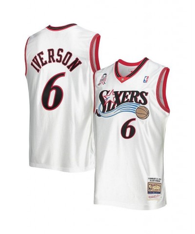 Men's Allen Iverson White Eastern Conference Hardwood Classics 2002 NBA All-Star Game Authentic Jersey $79.90 Jersey