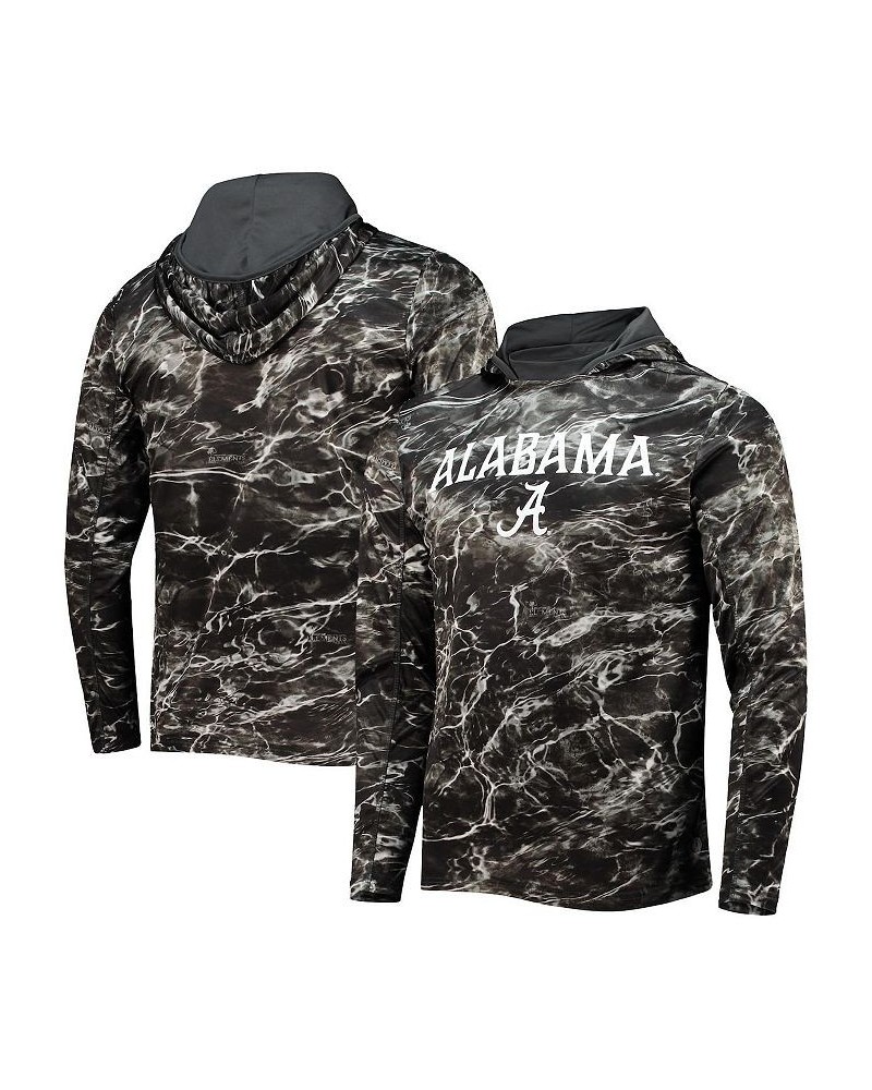 Men's Black Alabama Crimson Tide Mossy Oak SPF 50 Performance Long Sleeve Hoodie T-shirt $26.65 T-Shirts