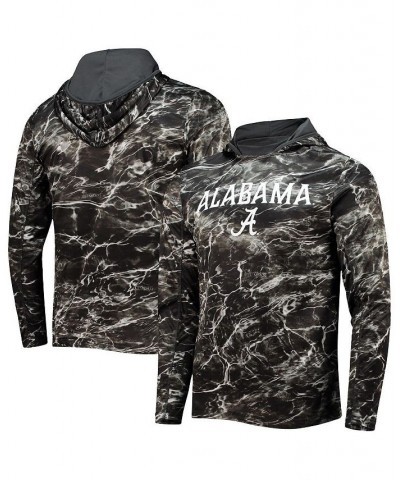 Men's Black Alabama Crimson Tide Mossy Oak SPF 50 Performance Long Sleeve Hoodie T-shirt $26.65 T-Shirts