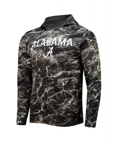 Men's Black Alabama Crimson Tide Mossy Oak SPF 50 Performance Long Sleeve Hoodie T-shirt $26.65 T-Shirts