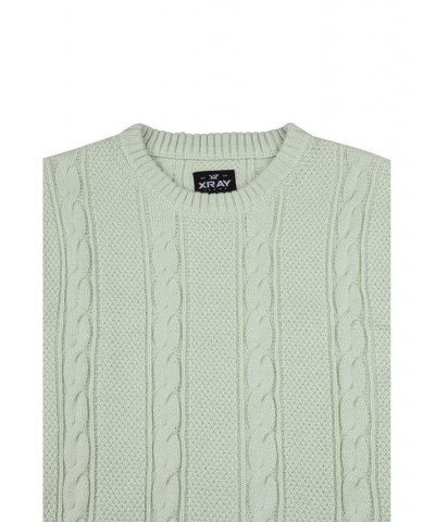 Men's Cable Knit Sweater Meadow Mist $23.00 Sweaters