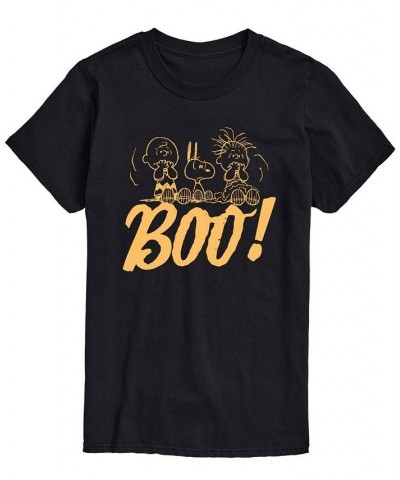 Men's Peanuts Boo T-shirt Black $14.35 T-Shirts