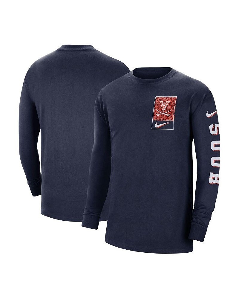 Men's Navy Virginia Cavaliers Seasonal Max90 2-Hit Long Sleeve T-shirt $20.00 T-Shirts