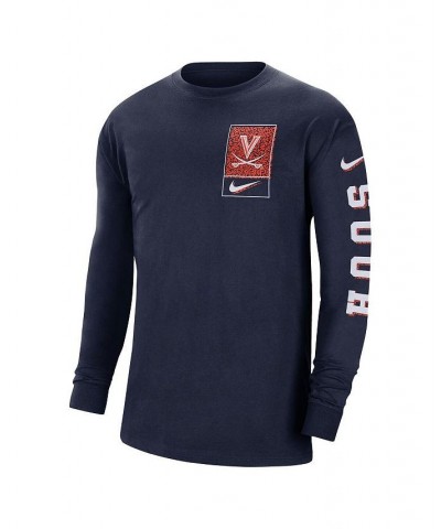 Men's Navy Virginia Cavaliers Seasonal Max90 2-Hit Long Sleeve T-shirt $20.00 T-Shirts