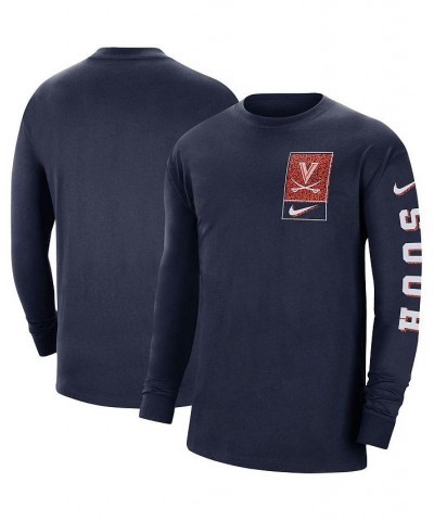 Men's Navy Virginia Cavaliers Seasonal Max90 2-Hit Long Sleeve T-shirt $20.00 T-Shirts