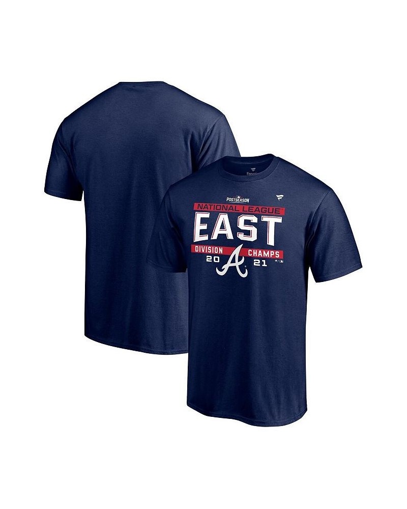 Men's Branded Navy Atlanta Braves 2021 Nl East Division Champions Big and Tall Locker Room T-shirt $20.13 T-Shirts