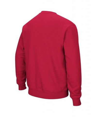 Men's Red Utah Utes Arch and Logo Crew Neck Sweatshirt $31.19 Sweatshirt