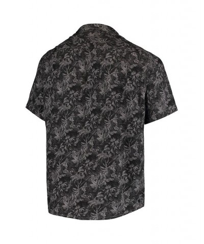 Men's Black Pittsburgh Steelers Sport Jungle Shade Camp Button-Down Shirt $37.76 Shirts