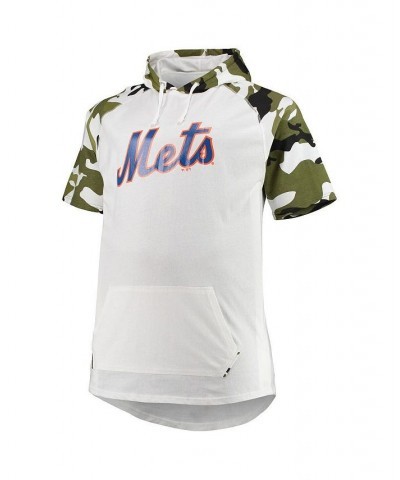 Men's Francisco Lindor White, Camo New York Mets Big and Tall Raglan Hoodie T-shirt $16.31 T-Shirts