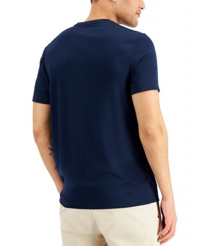 Men's Travel Stretch V-Neck T-Shirt Blue $10.79 T-Shirts