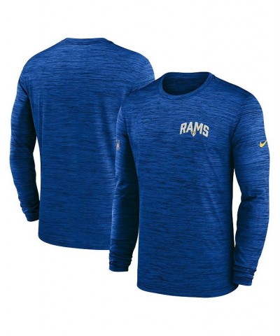 Men's Royal Los Angeles Rams Velocity Athletic Stack Performance Long Sleeve T-shirt $31.89 T-Shirts