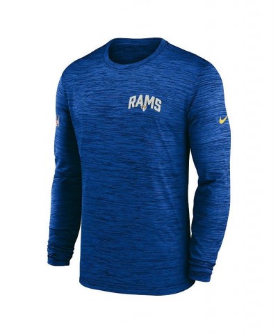 Men's Royal Los Angeles Rams Velocity Athletic Stack Performance Long Sleeve T-shirt $31.89 T-Shirts