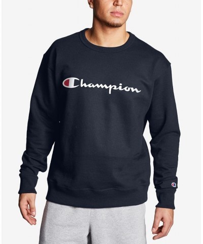 Men's Big & Tall Powerblend Logo Graphic Fleece Sweatshirt Navy $19.48 Sweatshirt