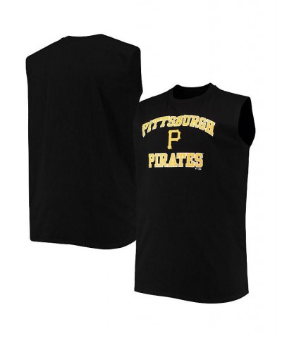 Men's Black Pittsburgh Pirates Big and Tall Jersey Muscle Tank Top $20.70 T-Shirts