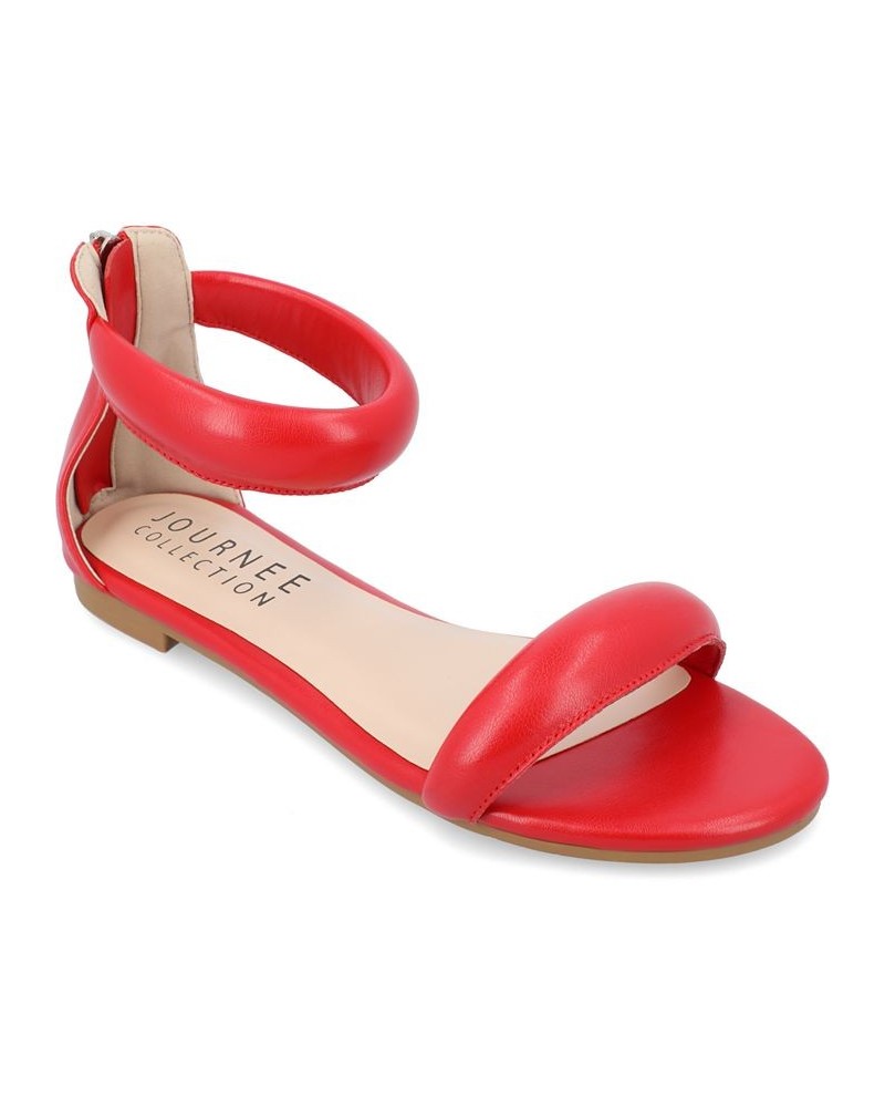 Women's Peytonn Puff Sandals Red $40.50 Shoes