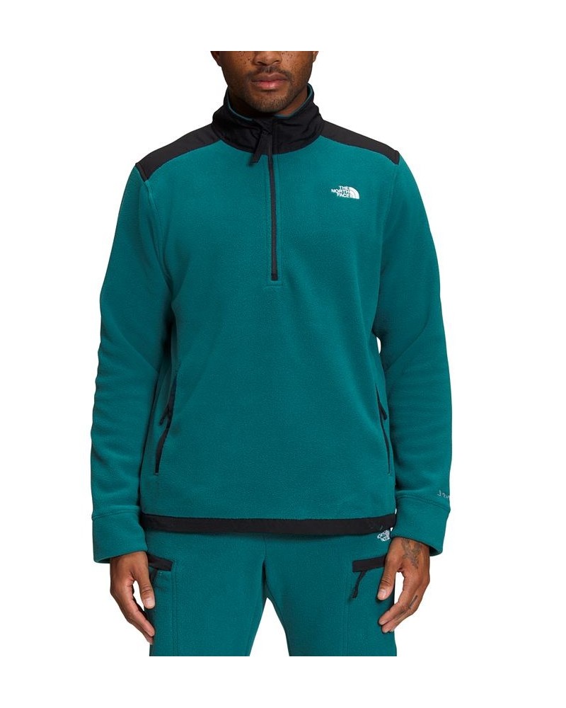 Men's Alpine Polartec 200 Quarter Zip Fleece Pullover Blue $22.51 Sweatshirt