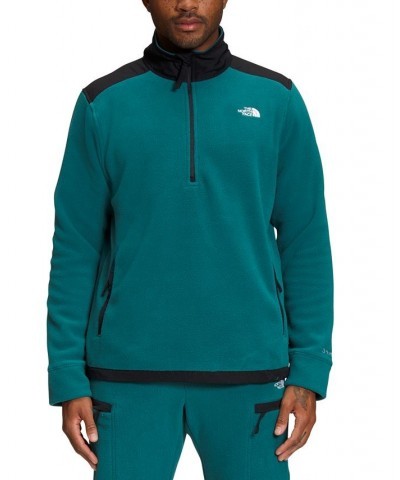 Men's Alpine Polartec 200 Quarter Zip Fleece Pullover Blue $22.51 Sweatshirt