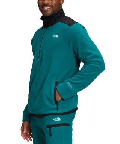 Men's Alpine Polartec 200 Quarter Zip Fleece Pullover Blue $22.51 Sweatshirt