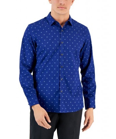 Men's Crown Medallion Shirt Blue $20.02 Shirts