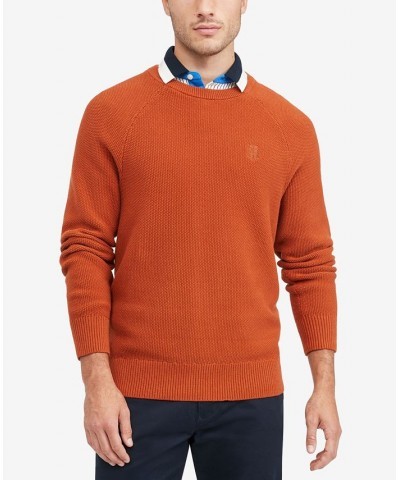 Men's Jimmy Pique Textured Crewneck Sweater Tan/Beige $24.37 Sweaters