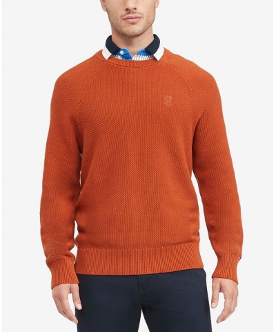 Men's Jimmy Pique Textured Crewneck Sweater Tan/Beige $24.37 Sweaters